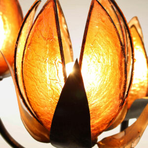 LAMPADA TRE LOTI IN FIBRA DI VETRO E FERRO CM 45