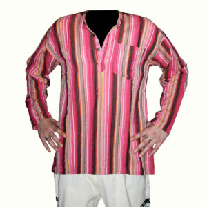 CAMICIA MANICA LUNGA RIGHINA COTONE GRINZATO