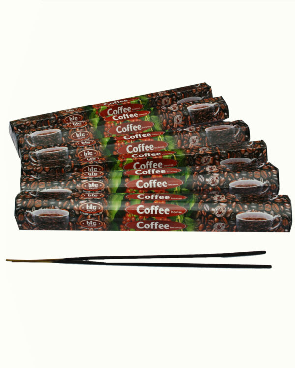INCENSI  CAFFE' (marche assortite) ( 6 p. esag. X 20 sticks )