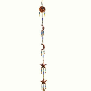 CAMPANA DEL VENTO ORO ANTICO SOLELUNA CON STELLE