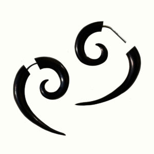 FINTI PIERCING IN CORNO A SPIRALE LUNGA (2 pz)