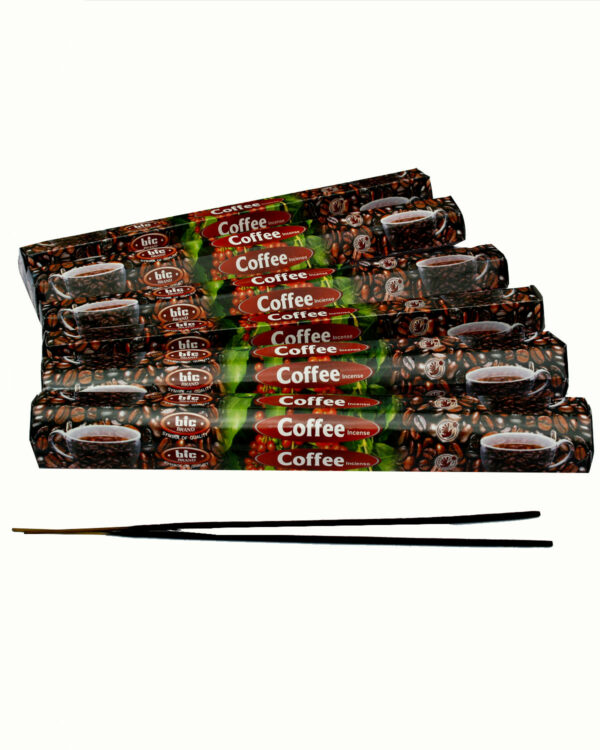 INCENSI  CAFFE' marche assortite ( 1 pacchetto esagonale X 20 sticks )