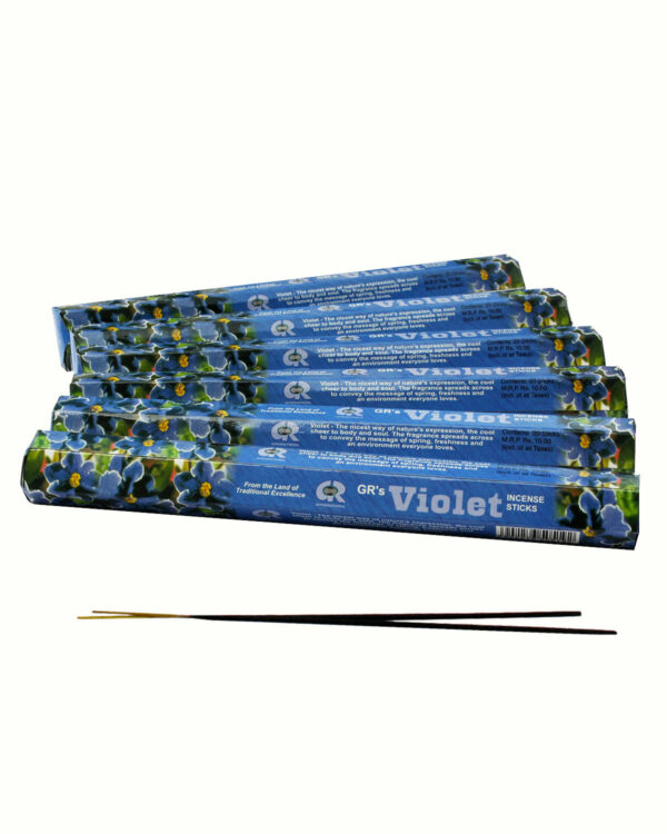 INCENSI  VIOLETTA marche assortite ( 1 pacchetto esagonale x 20 sticks )