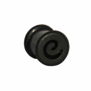 PLUG IN SIILICONE NERO CON SPIRALE MM 6