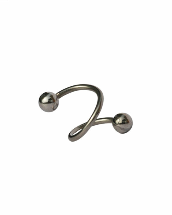 PIERCING A SPIRALE IN ACCIAIO CHIRURGICO CON PUNTE O PALLINE mm 1,6