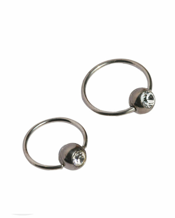 PIERCING ANELLO IN ACCIAIO CHIRURGICO CON BRILLANTINO MM 1,2