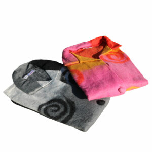 GIACCA DONNA IN LANA COTTA GRADATION CON SPIRALI