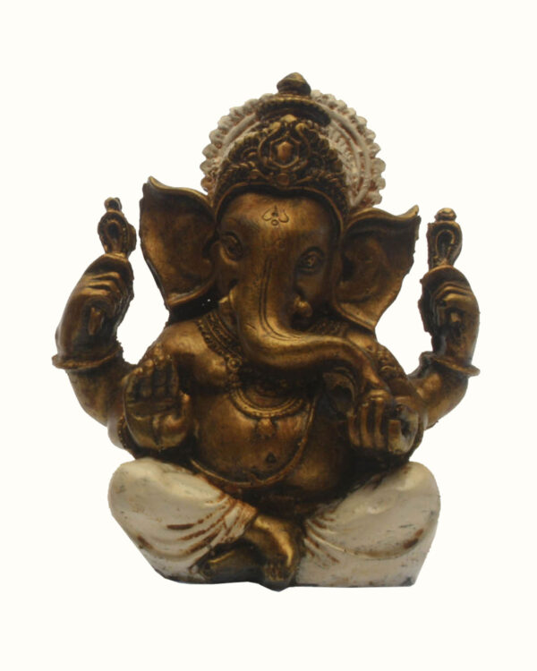 GANESHA IN RESINA DIPINTA CM 15