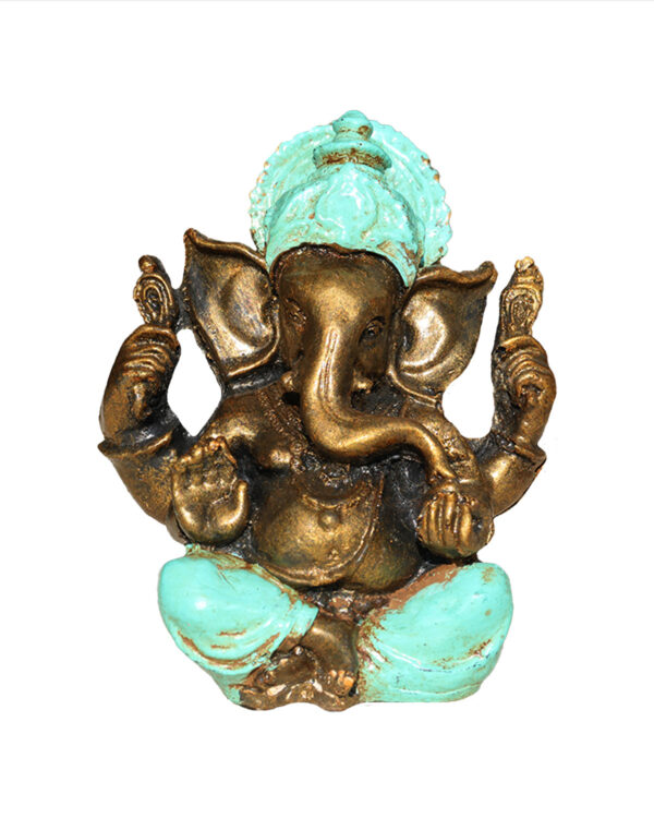 GANESHA IN RESINA DIPINTA CM 15