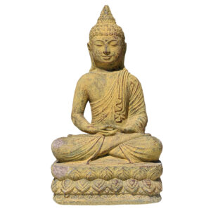 STATUA IN PIETRA BUDDHA TIBETANO CM 40