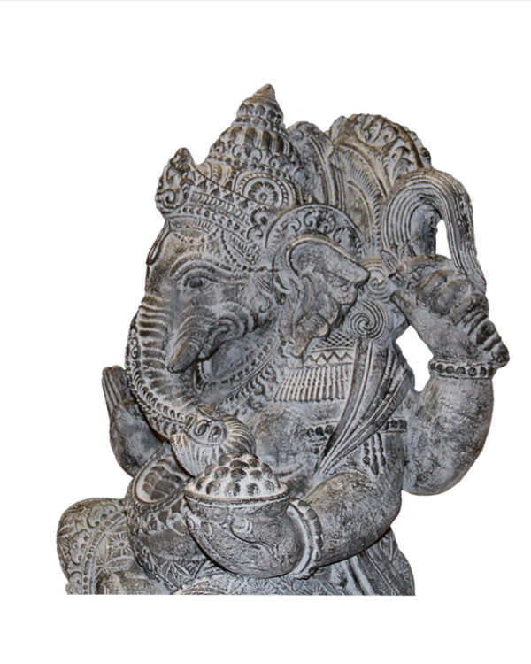 STATUA IN PIETRA GANESH CM 80