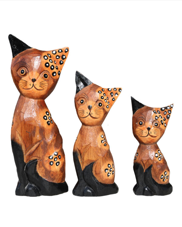 GATTI IN LEGNO SIAMESI  ( SET 3 PZ. CM 15-20-25 )