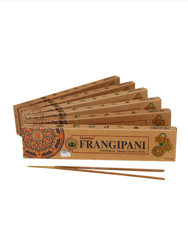 INCENSI GOLOKA FRANGIPANE BIOLOGICI (conf. 6 box x 15 gr)