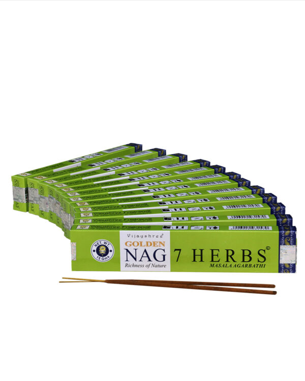 INCENSI GOLDEN NAG 7 HERBS (conf. 12 pacch x 15 gr.)