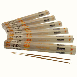 INCENSI  ANTITABACCO  (marche assortite) ( 6 p. esag. X 20 sticks )