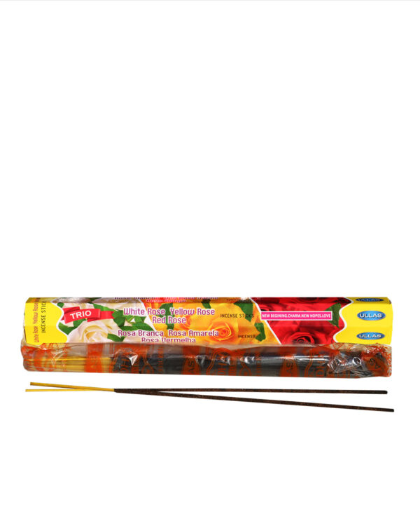 INCENSI  ROSA BIANCA GIALLA E ROSSA ( marche assortite) ( 1 pacchetto esagonale x 20 sticks )