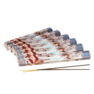 INCENSI  CANNELLA E VANIGLIA (marche assortite) ( 6 p. esag. X 20 sticks )