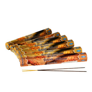 INCENSI  BENZOINO  (marche assortitte) (6 p. esag x 20 sticks)