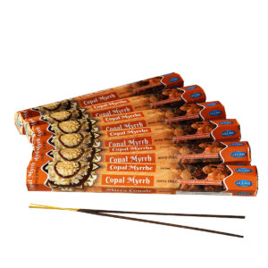 INCENSI  COPALE E MIRRA ( 6 p. esag. X 20 sticks )