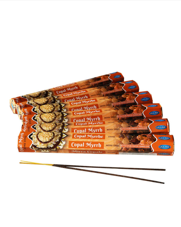 INCENSI  COPALE E MIRRA ( 6 p. esag. X 20 sticks )