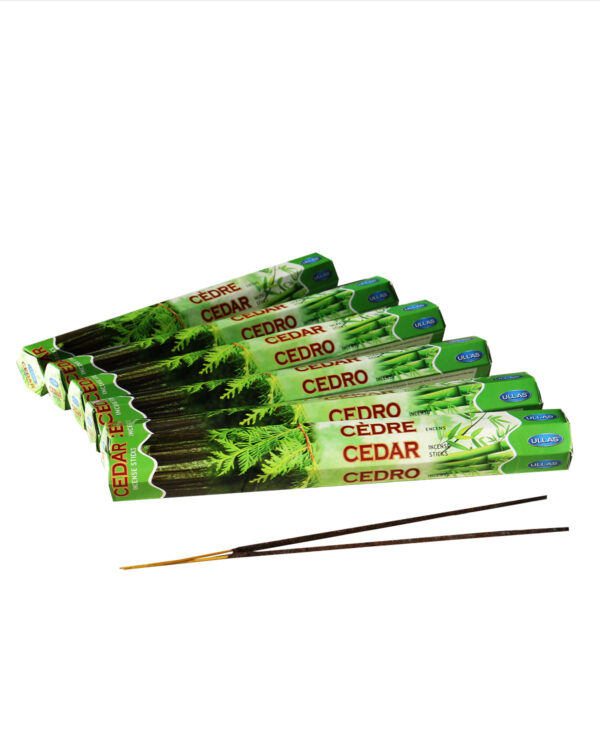 INCENSI  CEDRO (marche assortite) ( 6 p. esag. X 20 sticks )