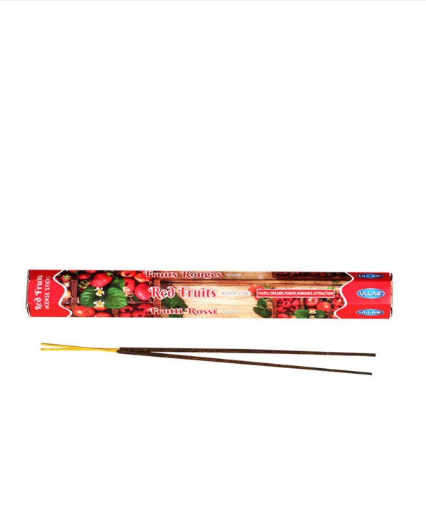 INCENSI  FRUTTI ROSSI (marche assortite) ( 1 pacchetto esagonale X 20 sticks )