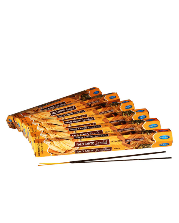 INCENSI  PALO SANTO E SANDALO ( marche assortite) ( 1 pacchetto esagonale x 20 sticks )