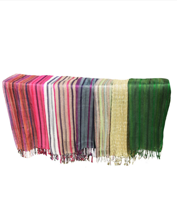 SCIARPINE IN COTONE GARZATO COLORATE