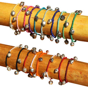 12 Braccialetti Regolabili In Corda Cerata E Pietra Schiacciata - Gioielli Unisex Per Spiaggia E Estate