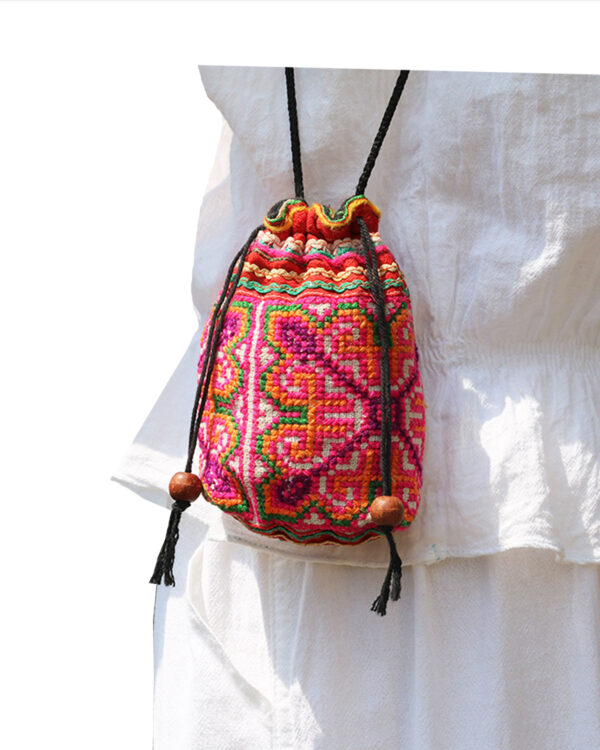 SACCHETTINI THAI PUNTO CROCE IN COTONE