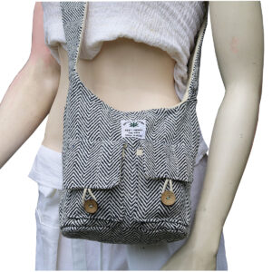 BORSETTE TRACOLLA IN CANAPA A 2 TASCHE