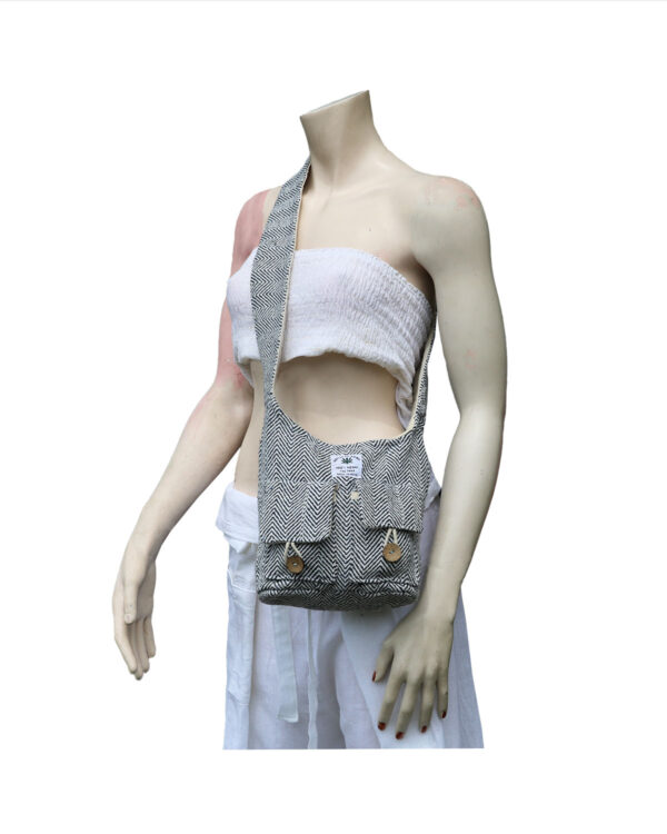 BORSETTE TRACOLLA IN CANAPA A 2 TASCHE
