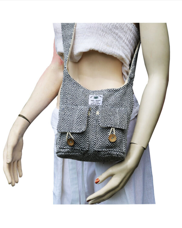 BORSETTE TRACOLLA IN CANAPA A 2 TASCHE