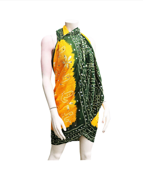 DUPATTA RAJASTANE CON SPECCHIETTI E PAILETTES