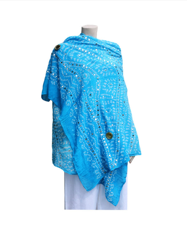 DUPATTA RAJASTANE CON SPECCHIETTI E PAILETTES