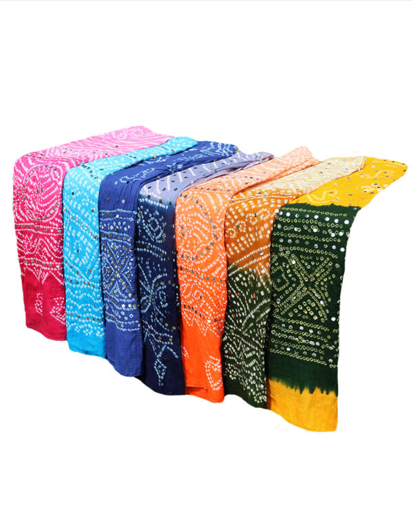 DUPATTA RAJASTANE CON SPECCHIETTI E PAILETTES