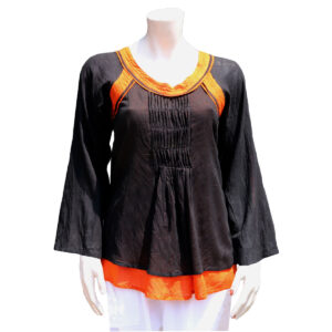 CAMICIA MANICA LUNGA 2 COLORI CON ARRICCIATURA