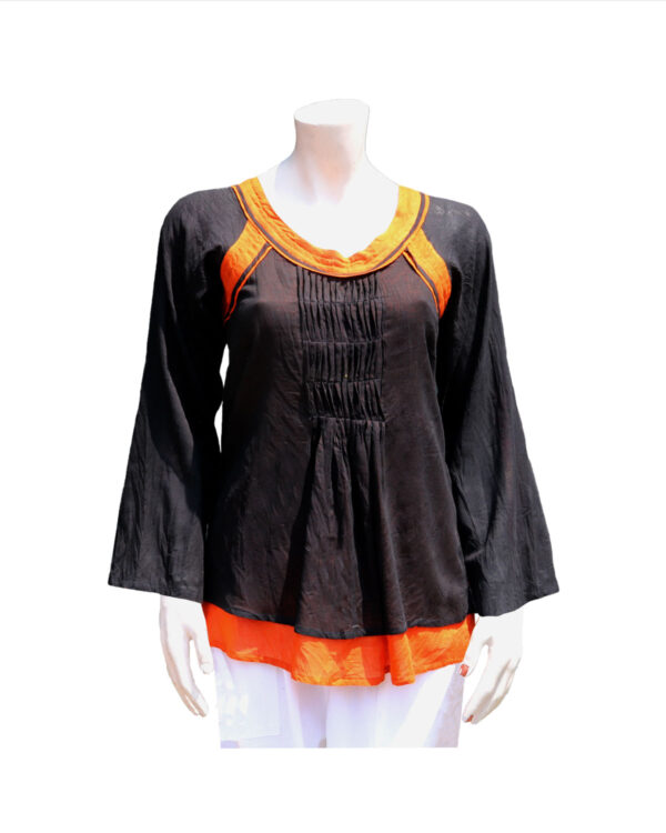 CAMICIA MANICA LUNGA 2 COLORI CON ARRICCIATURA