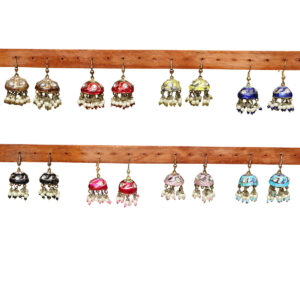 ORECCHINI JHUMKA CLASSICI A CUPOLINA CON BRILLANTINI