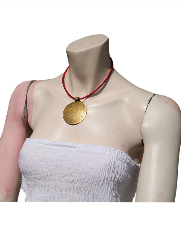 COLLARE RIGIDO CON CIONDOLO IN OTTONE INDIA