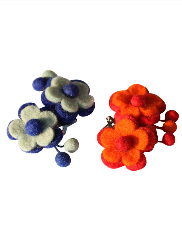 MOLLETTINE PER CAPELLI  MARGHERITA CON PALLINE ( 2 pz. )