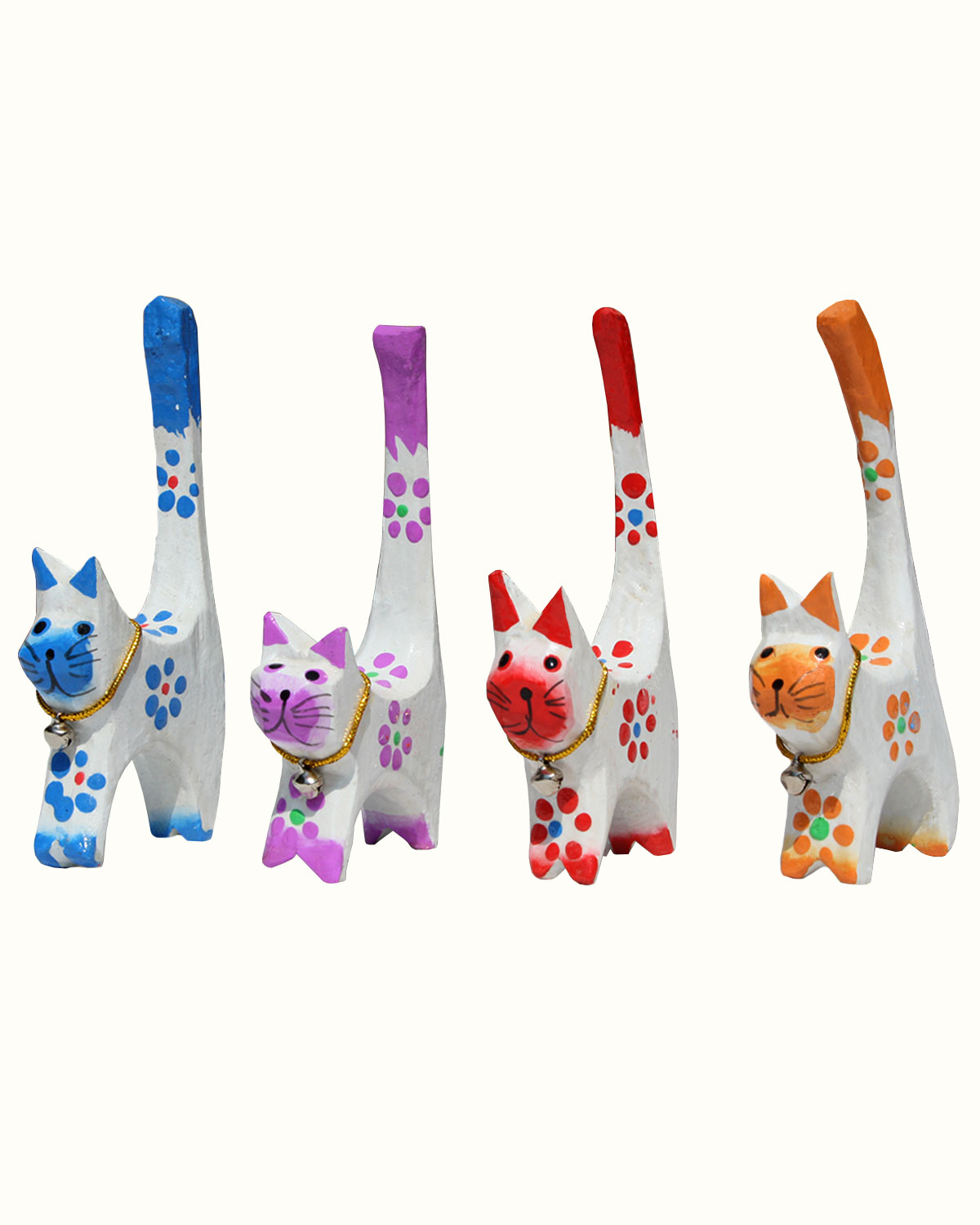 4036_1 GATTINI MINI CON CAMPANELLINO ( set 4 pz. )