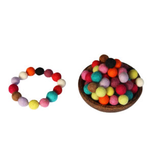PALLINE IN LANA COTTA TINTA UNITA CM 1,2 ( conf. 20 pz. )