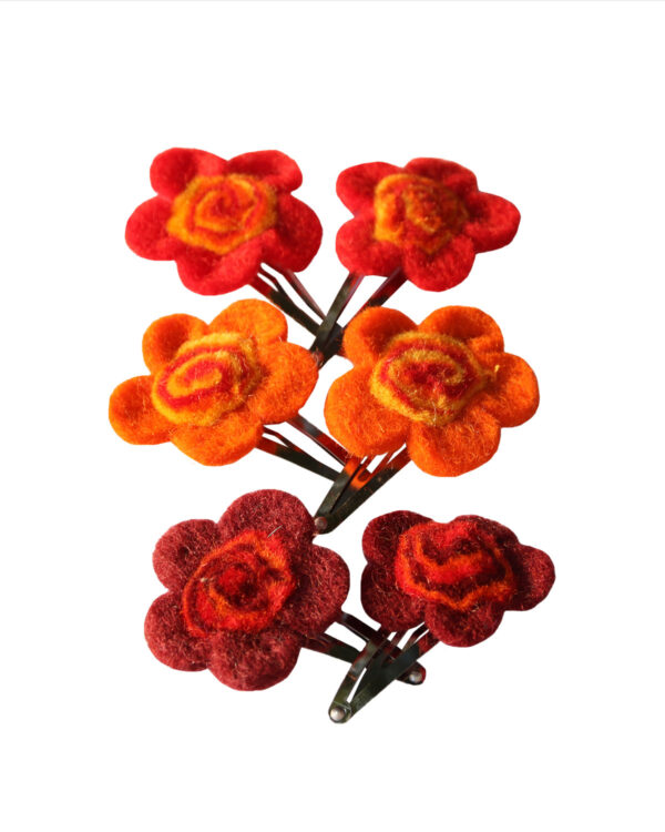MOLLETTINE IN LANA COTTA FIORELLINO (SET 2 PZ)