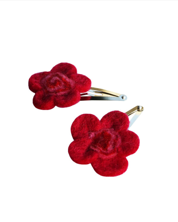 MOLLETTINE IN LANA COTTA FIORELLINO (SET 2 PZ)