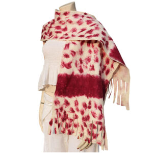 SCIARPA IN LANA COTTA AMPIA CON SPIRALI