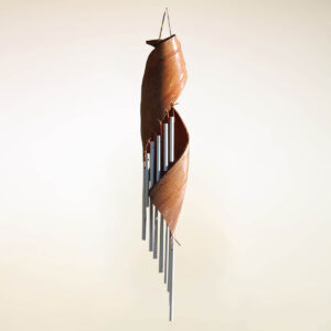 CAMPANA DEL VENTO IN COCCO E METALLO TORNADO