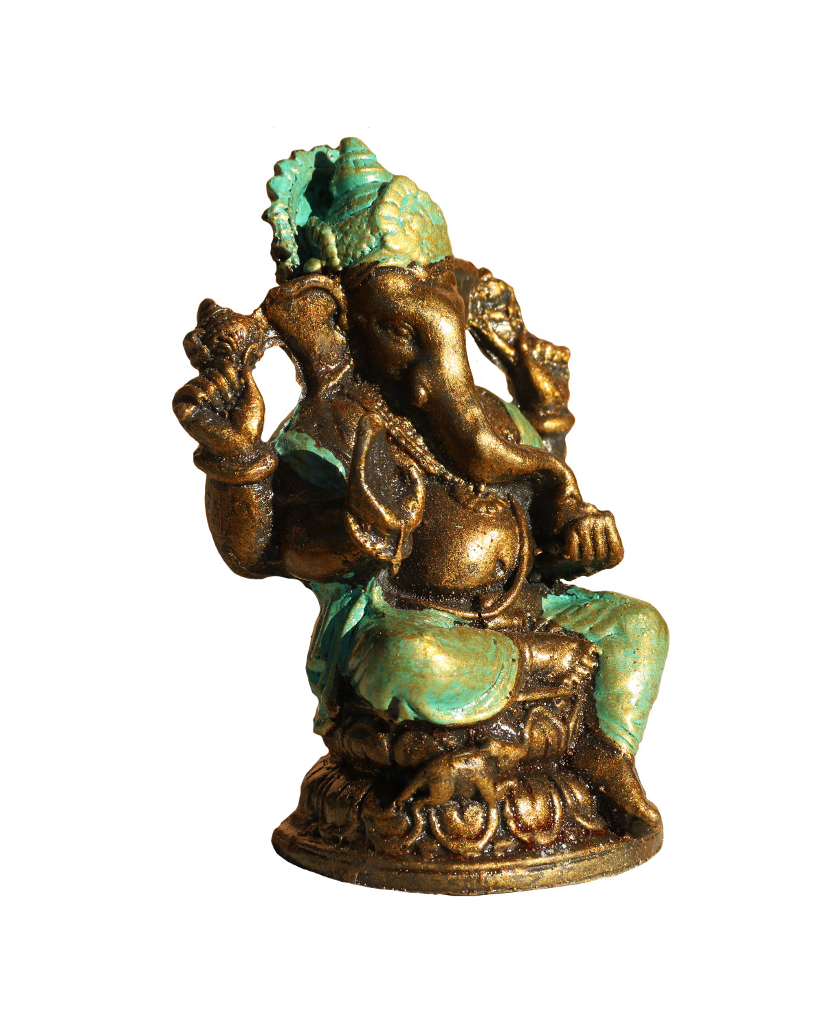 6453_2 GANESHA IN RESINA DIPINTA CM 10