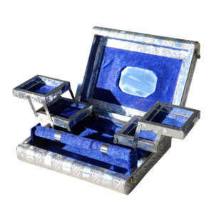 PORTAGIOIE IN METALLO BIANCO CON VELLUTO