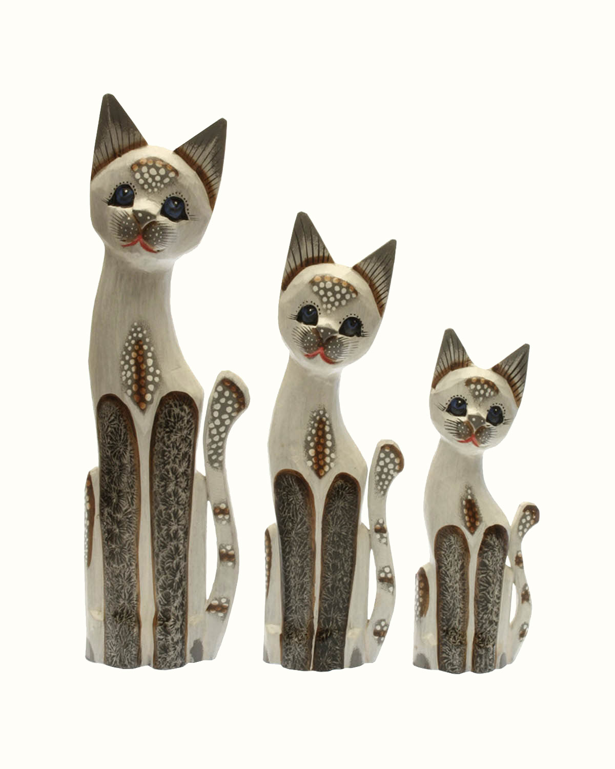 7872 GATTI BIANCHI CON DECORI E OCCHI AZZURRI ( CM 60-80-1 M )